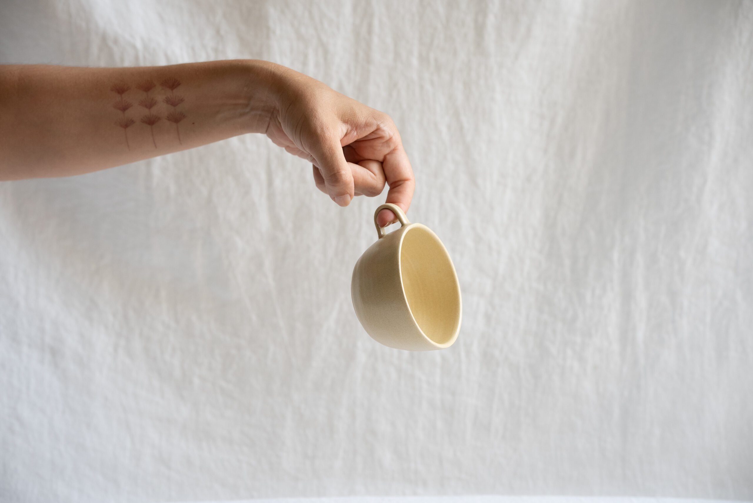 Small Coffee Cup in 'Gold Pistachio' - Image 2