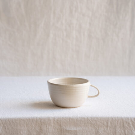 Small Coffee Cup in 'White Salt Gloss'
