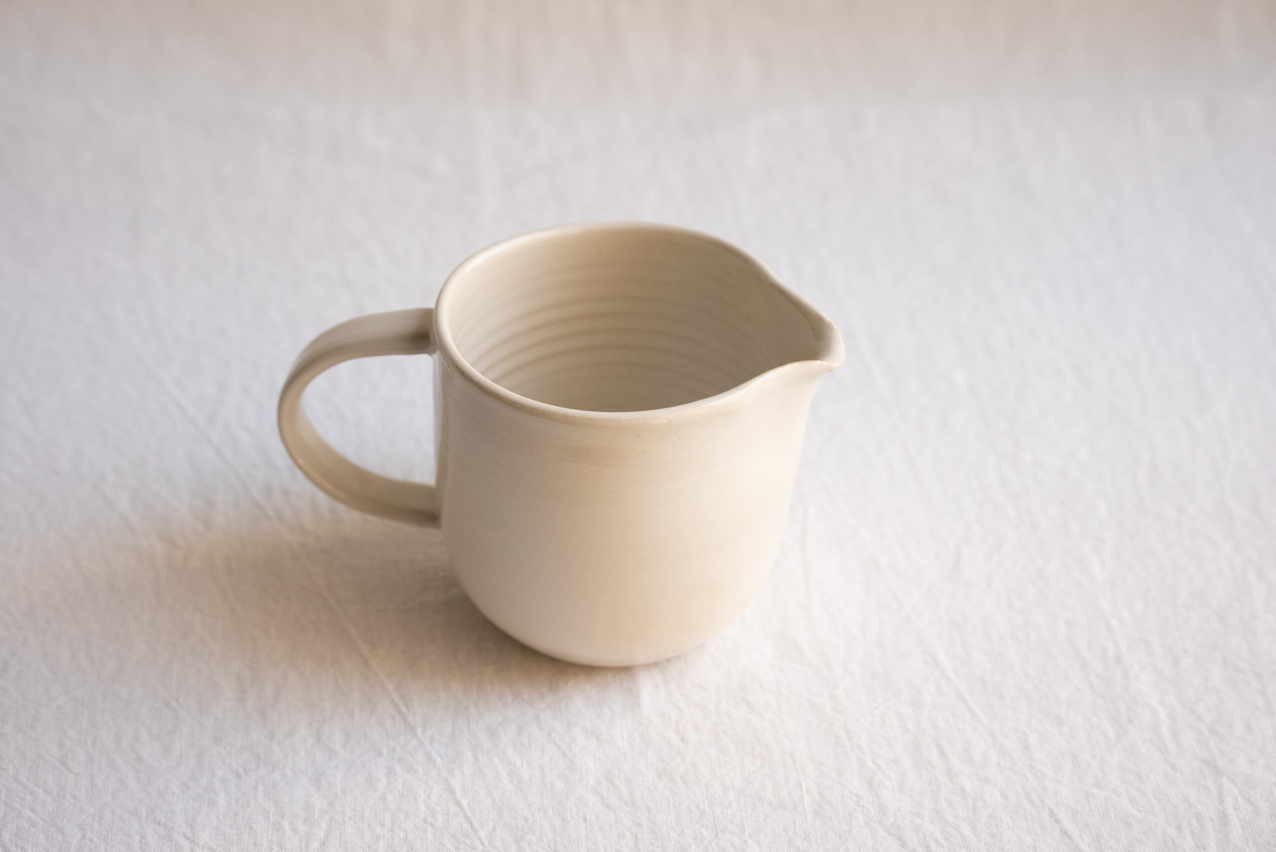 Milk Jug in 'White Salt Gloss' - Image 4