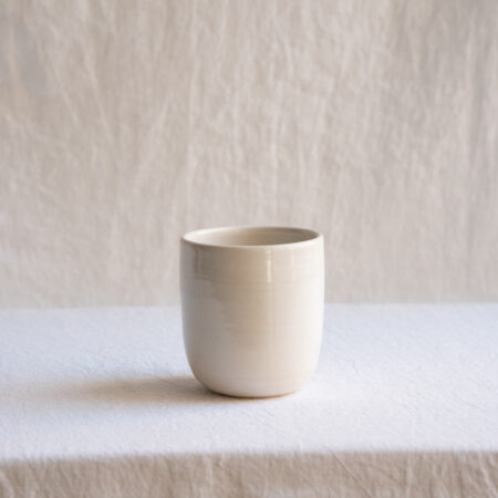 Medium Tumbler in 'White Salt Gloss'