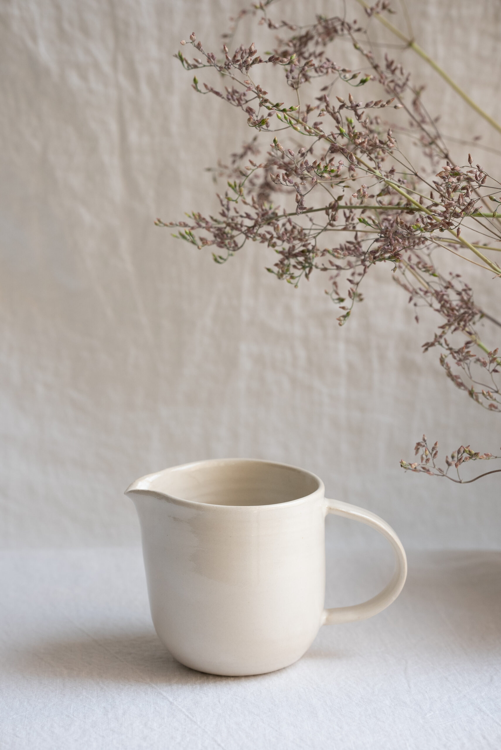 Milk Jug in 'White Salt Gloss' - Image 5